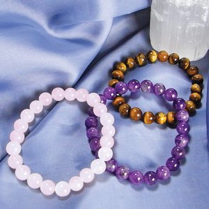 天然石8mm ジュエルブレス アメジスト