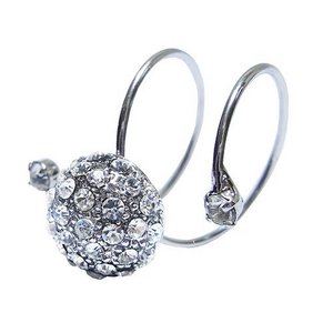 キラキラスパイラルリング/クリスタル（シルバー）