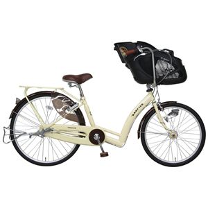 2013年モデル BorderOne（ボーダーワン） nourish Yell 内装3段変速 ベージュ／子乗せカゴ色：黒・黒 オートライト 【国内組立】 シティサイクル