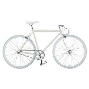 2014年モデル FUJI（フジ） FEATHER 58cm クロモリフレーム SingleSpeed Aurora White 700c×25mm ピストバイク