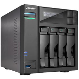 ASUSTOR NASケース Intel Atom CPU デュアルコア2.13GHz DDR3 1GBメモリ4ベイモデル AS-604T