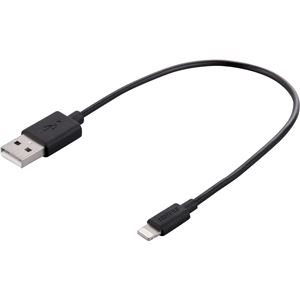 バッファロー（サプライ） USB2.0ケーブル（A to Lightning） MFi認証モデル 0.2m ブラック BSIPC10UL02BK