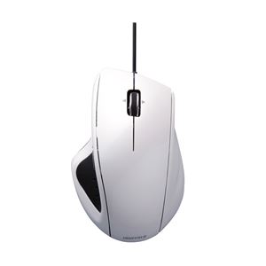 バッファロー(サプライ) 有線BlueLEDマウス 5ボタン/静音/横スクロールタイプ ホワイト BSMBU18WH