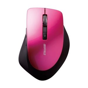 バッファロー(サプライ) 無線(2.4GHz)BlueLEDマウス 静音/5ボタンタイプ ピンク BSMBW13PK