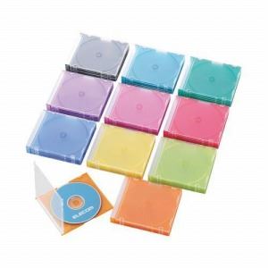 [ELECOM（エレコム）] カラフルなスリムCD／DVD／Blu-rayケース[50枚入り：全10色・各5枚] CCD-017L10C