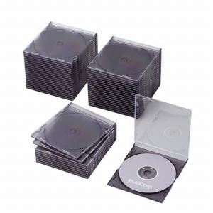 [ELECOM（エレコム）] 【1枚収納】【スリムサイズ】【50枚PACK】CD／DVDケース CCD-017LCBK