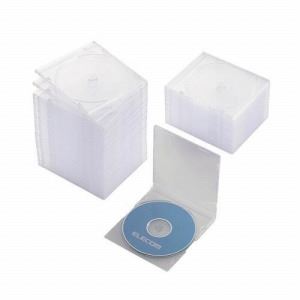 [ELECOM（エレコム）] 【1枚収納】【スリムサイズ】【50枚PACK】スリムCD／DVDケース CCD-017LCR