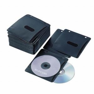 [ELECOM（エレコム）] 不織布CD・DVDケース（両面収納） CCD-019LBK