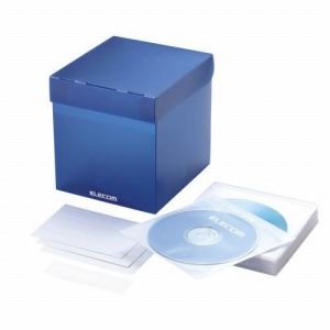 [ELECOM（エレコム）] 【90枚収納】【不織布ケース付】【ブルー】不織布CD／DVDケース専用ボックス CCD-028BU