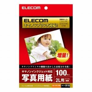 [ELECOM（エレコム）] 2L判／100枚入キヤノンプリンタ対応 写真用紙 EJK-CP2L100N
