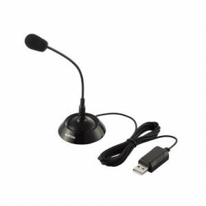 [ELECOM（エレコム）] 置いたまま使えるUSBスタンドマイク HS-MC02UBK