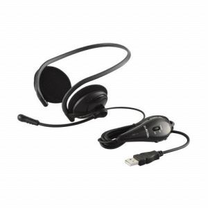 [ELECOM（エレコム）] USBヘッドセット（髪型が乱れないネックバンドタイプ） HS-NB01UBK