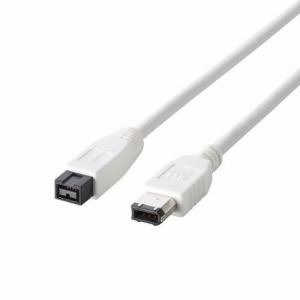 [ELECOM（エレコム）] FireWireケーブル（9ピン-6ピン）[1.0m] IE-961WH