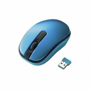 [ELECOM（エレコム）] BlueLEDマウス／無線／5ボタン／対称型形状／ブルー M-BL6DBBU