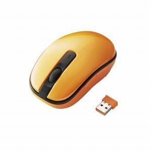 [ELECOM（エレコム）] BlueLEDマウス／無線／5ボタン／対称型形状／オレンジ M-BL6DBDR