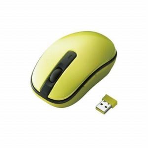 [ELECOM（エレコム）] BlueLEDマウス／無線／5ボタン／対称型形状／グリーン M-BL6DBGN