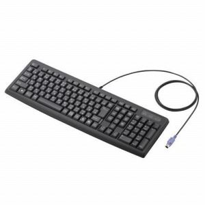 [ELECOM（エレコム）] PS／2接続 スタンダートフルキーボード TK-FCM008BK