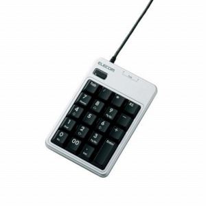 [ELECOM（エレコム）] 2ポートUSB2.0HUB付USBテンキーパッド TK-TCM010SV