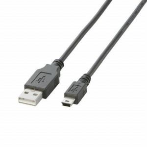 [ELECOM（エレコム）] USB2.0ケーブル（mini-Bタイプ）[0.5m] U2C-M05BK