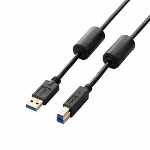 [ELECOM（エレコム）] フェライトコア付きUSB3.0ケーブル（A-B） USB3-BF10BK
