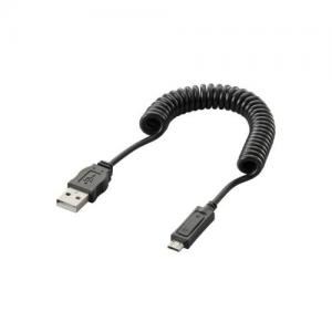 [ELECOM（エレコム）] 切替スイッチ付スマホ用充電＆データ通信ケーブル（カール） MPA-AMBSWCRMBK