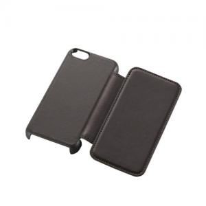[ELECOM（エレコム）] iPhone 5c用ソフトレザーカバー横フラップ／ブラウン PS-A13PLFYDBR