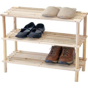 不二貿易 マルチフリー＆シューズラック 3段 ブラウン 79102