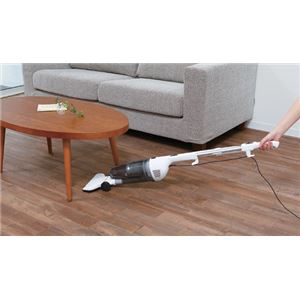 ツインバード／TWINBIRD サイクロン スティック型クリーナー TC-E123SBK スケルトンブラック