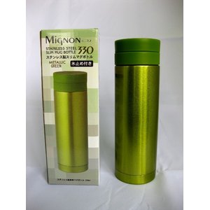 ミニヨンステンレス スリムマグボトル330ml メタリックグリーン