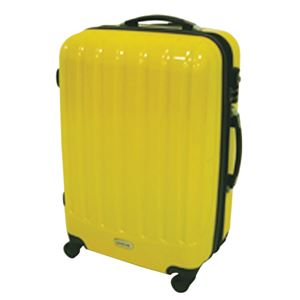 パール金属 トラベルスーツケース TSAロック付きダブルファスナータイプ (M) イエロー
