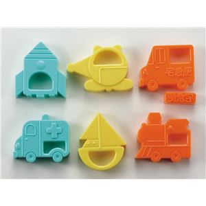 パール金属 PC乗り物クッキー抜き型6個組(ケース付) D-4857