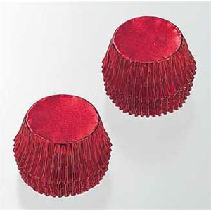 パール金属 アルミ箔チョコレート型丸型レッド（S）12枚入 D-4912