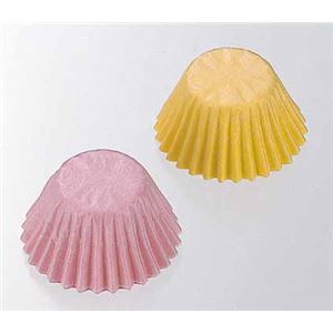 3.仕上げ パール金属 アルミ箔チョコレートグランシンカップ（L）ピンク×イエロー40枚入 D-4914