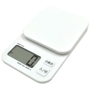 ドリテック／DRETEC デジタルスケール トルテ 1kg ホワイト KS-154WT