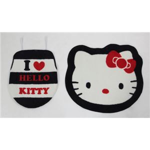 キティ ブラックリボンフタカバーマットセット A240669-11