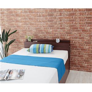 アニス 2つ折りポケットコイルマットレス付 ダブル ダークブラウン