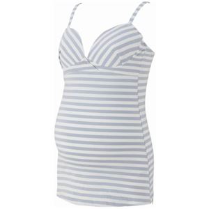 カップ内蔵ブラキャミ クロスオープン ボーダー L グレー 6640120