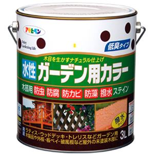 アサヒペン 水性ガーデン用カラー ワインレッド 3L