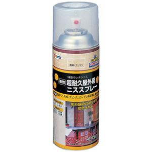 アサヒペン 油性超耐久屋外用ニススプレー 透明(クリヤ) 300ml