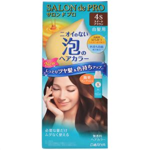 サロンドプロ ワンプッシュ泡のヘアカラー スイートブラウン×4セット