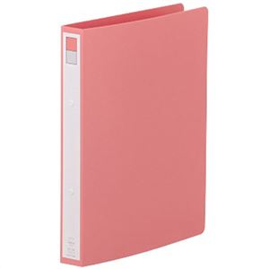 LIHIT LAB PPリングファイル A4縦 2穴 F-877-2 桃×11セット