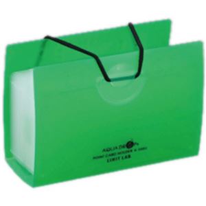 LIHIT LAB AQUA DROPs ポイントカードホルダー A-5003-6 黄緑×9セット