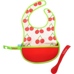ビーボックス おでかけビブ(フィーディングスプーン付き) チェリー×2セット