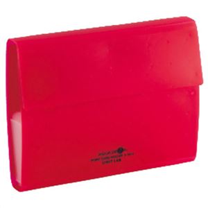 LIHIT LAB AQUA DROPs ポイントカードホルダー A-5012-3 赤×10セット