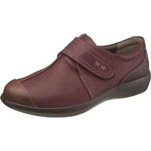 快歩主義 L092LS バーガンディー プリント 23.0cm 3E