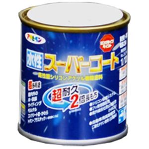(まとめ買い)アサヒペン 水性スーパーコート グレー 1/12L×12セット