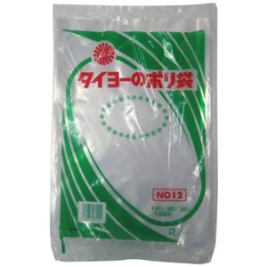 （まとめ買い）タイヨーのポリ袋 0.03mm厚 No.12 透明 100枚×17セット