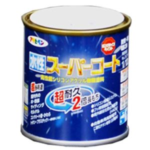 （まとめ買い）アサヒペン 水性スーパーコート ツヤ消し白 1/12L×12セット