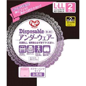 （まとめ買い）使い捨て失禁パンツ Disposable アンダーウェアー ピンク L-LL 2枚入×24セット
