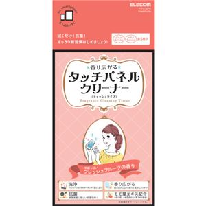 （まとめ買い）エレコム 香り広がるタッチパネルクリーナー(ティッシュタイプ) P-FCT5P5 フレッシュフルーツ×17セット